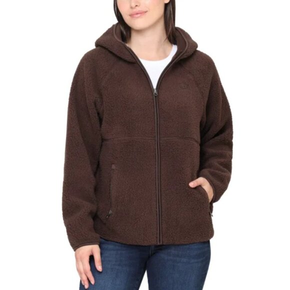 Sierra Designs Sherpa Hoodie Jacket Soft Cozy Full Zipper Women’s Full Zip Sz S - Picture 1 of 12